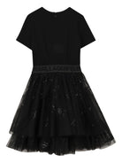 Abito per bambina karl Lagerfeld Kids nero con balze Z31142 09B KARL LAGERFELD KIDS 