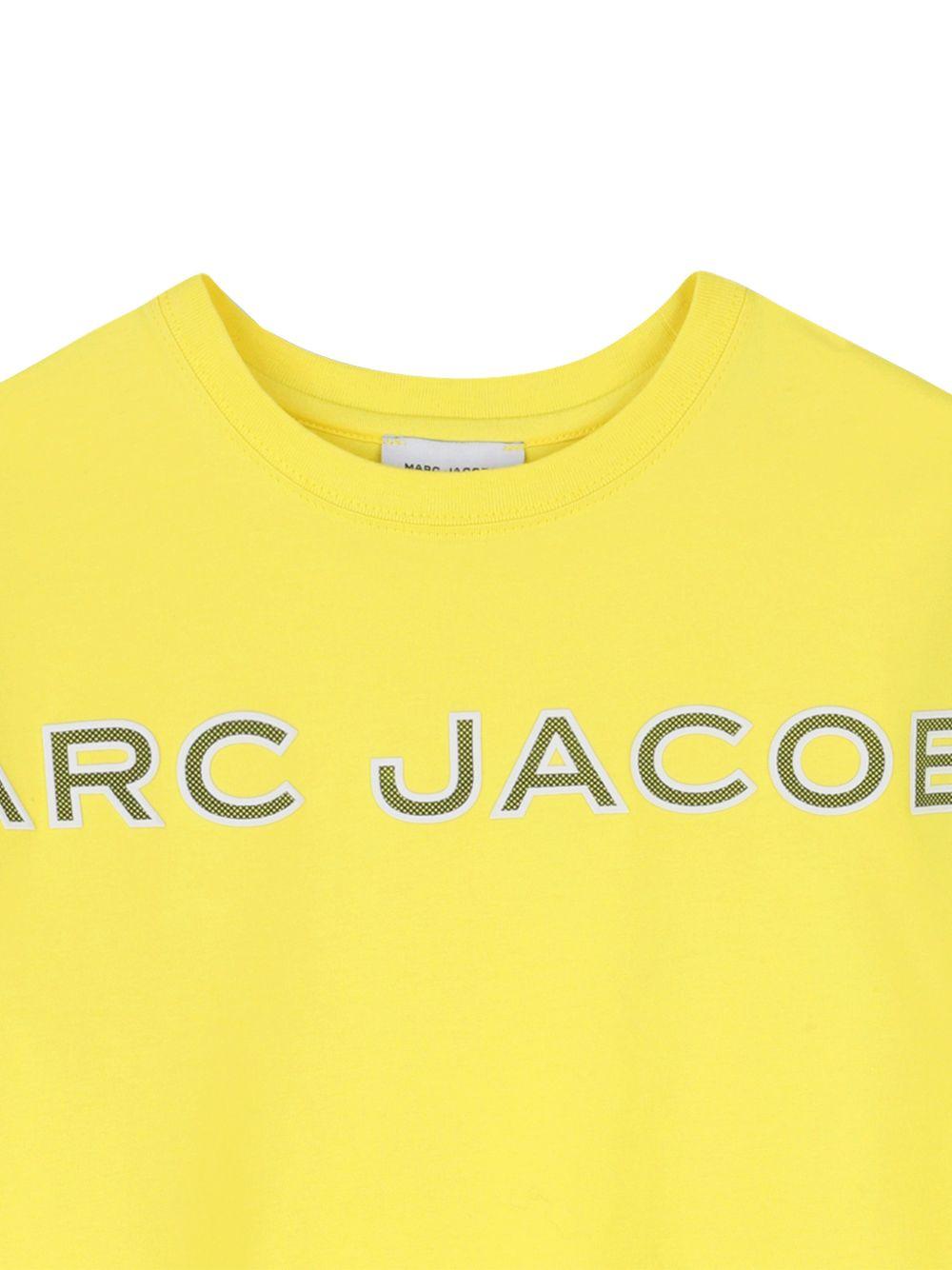 T-shirt per bambino The Marc Jacobs Kids gialla con stampa logo W60766 538 THE MARC JACOBS KIDS 