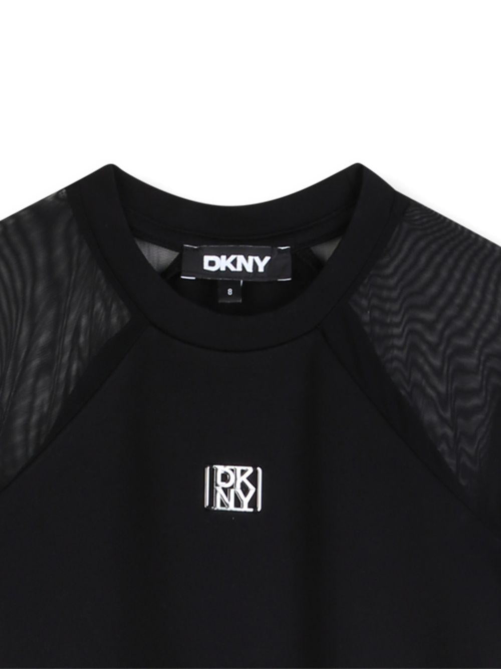 Abito per bambina  Dkny Kids nero a trapezio D62627 09B DKNY 