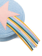 Borsa tondeggiante bambina Stella McCartney Kids azzurra con applicazione Stella TY0A58 Z3618 665 STELLA McCARTNEY KIDS 