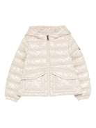 Giubbino per bambina Moncler Kids bianco con cappuccio L19541A00022597Z8 20N MONCLER ENFANT 
