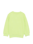Felpa per neonati Moschio Kids verde con stampa Teddy sul davanti MWF060LCA90 30355 MOSCHINO KIDS 