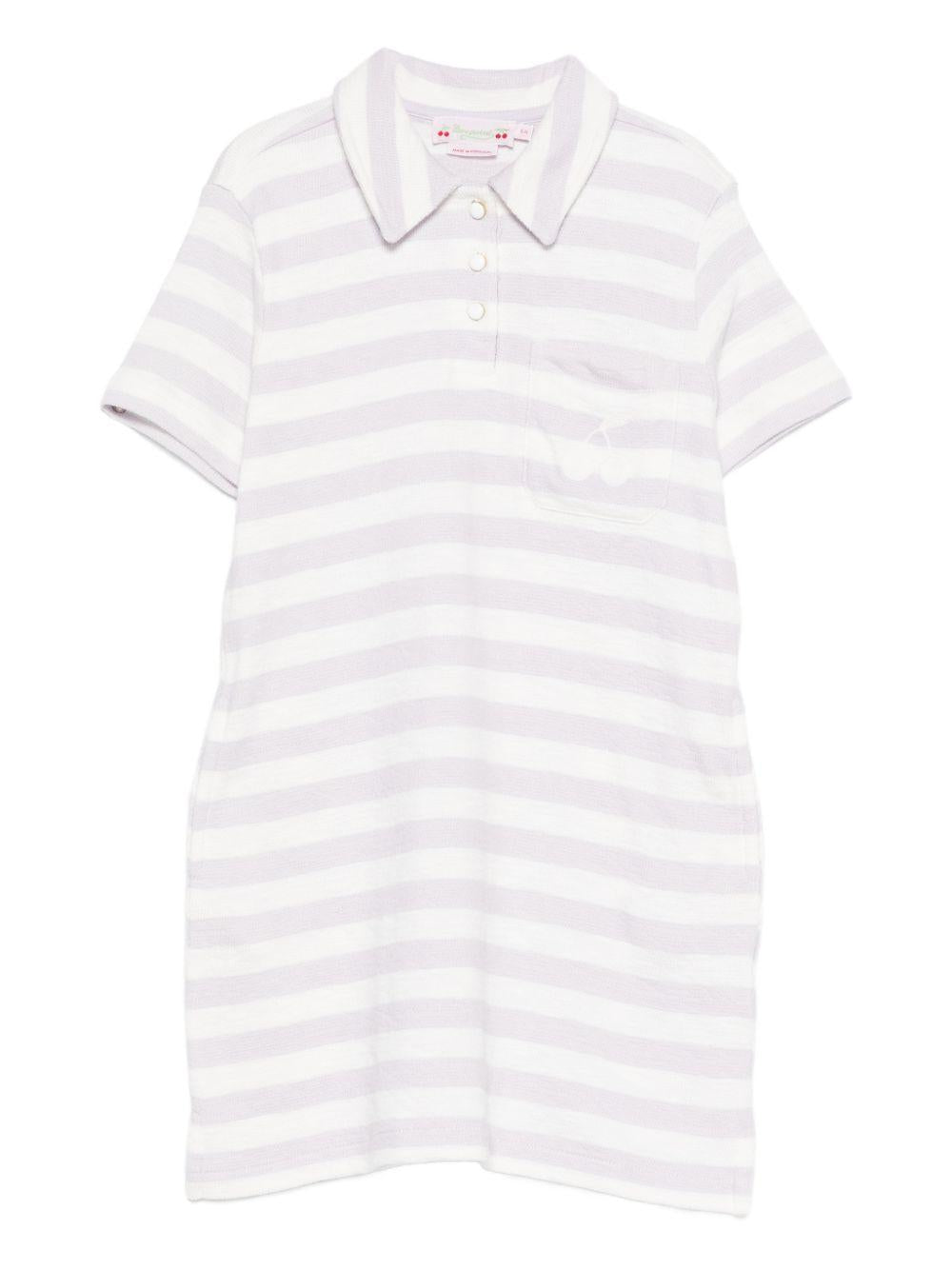 Abito per bambina Bonpoint bianco con tasca sul petto C06GDRK00001 257A BONPOINT 