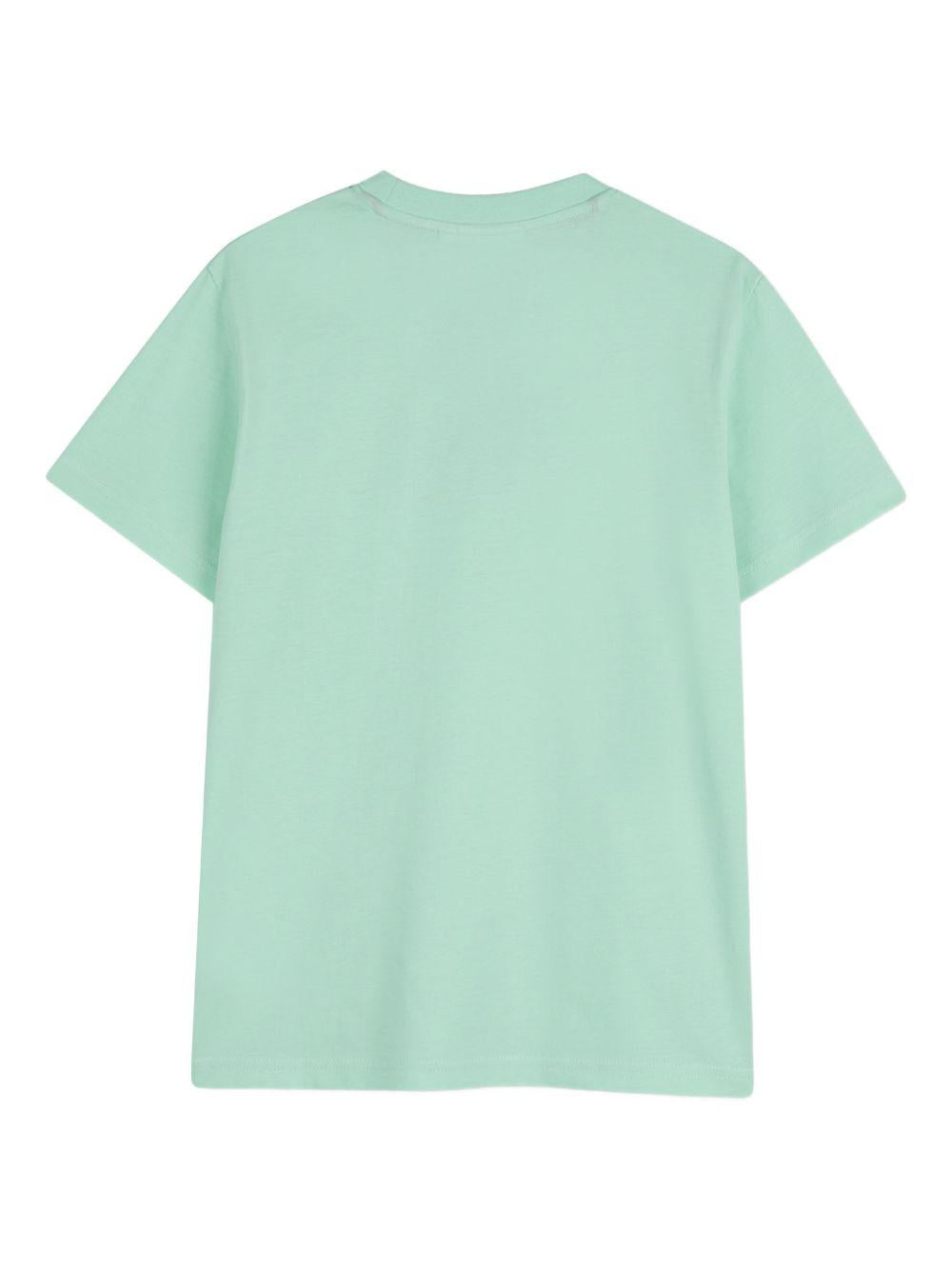 T-shirt per bambino Hugo Kids verde con logo goffrato G01014 72B Hugo 