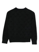 Maglione per neonato Emporio Armani Kids blu con scollo rotondo EB001229 AF23415 UB118 EMPORIO ARMANI KIDS 