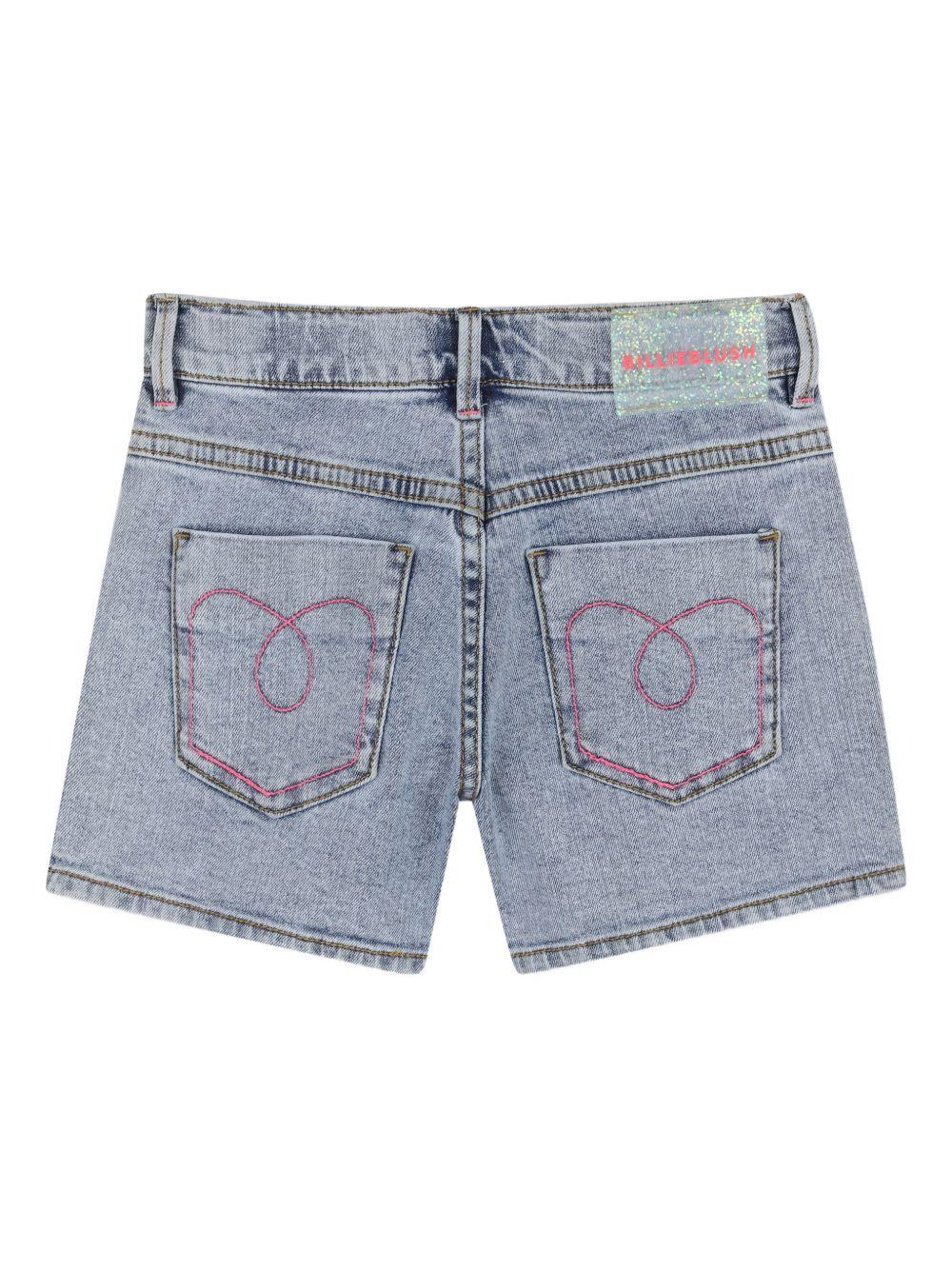Shorts per bambina Billieblush azzurro con paillettes U21884 Z22 BILLIEBLUSH 