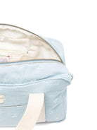 Borsa fasciatoio per neonati Bonpoint azzurra con logo ricamato all-over S06GBAW00011 610 BONPOINT 