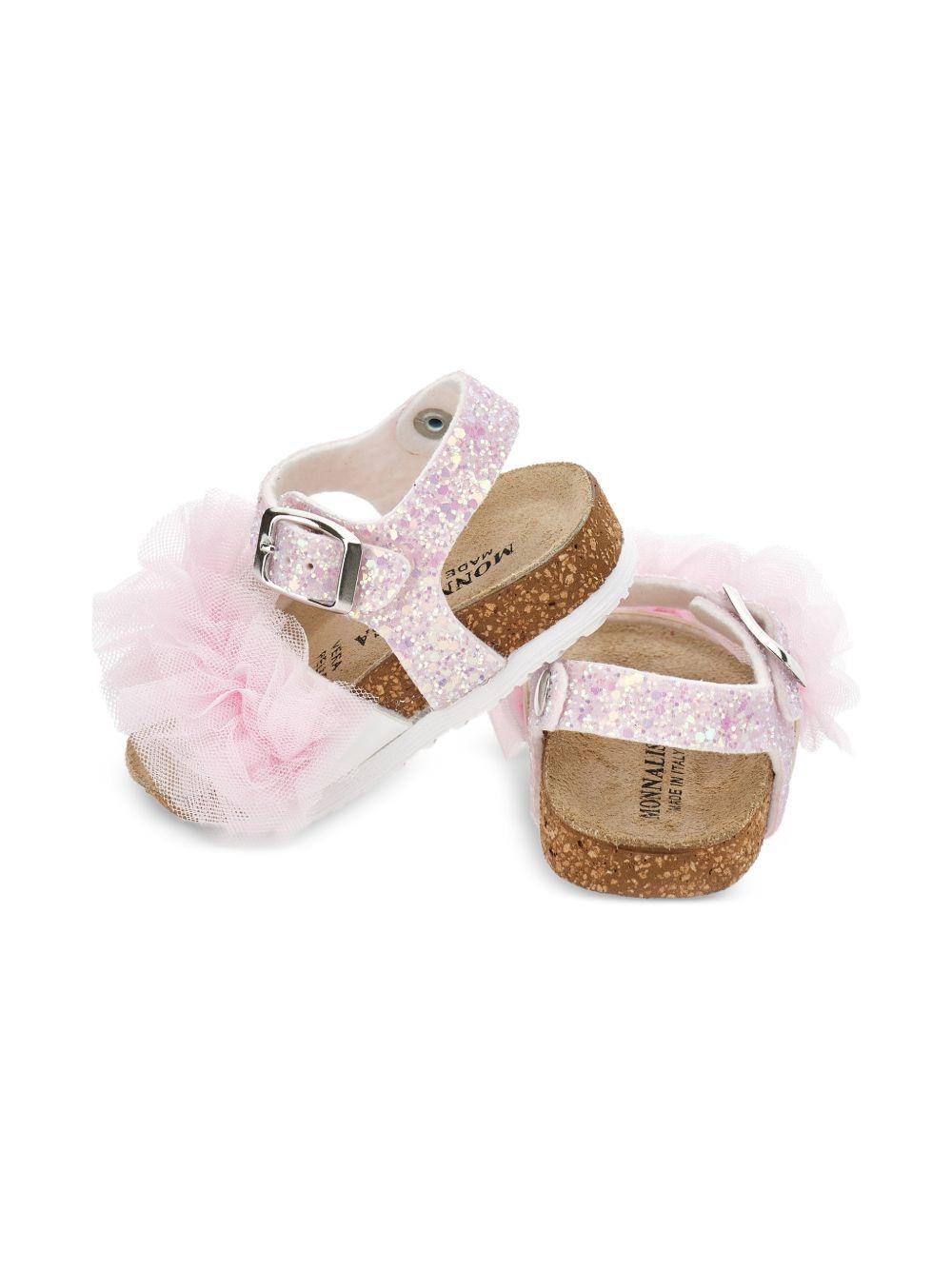 Sandali per bambina Monnalisa rosa con ruches 83G011 7708 0090 MONNALISA 