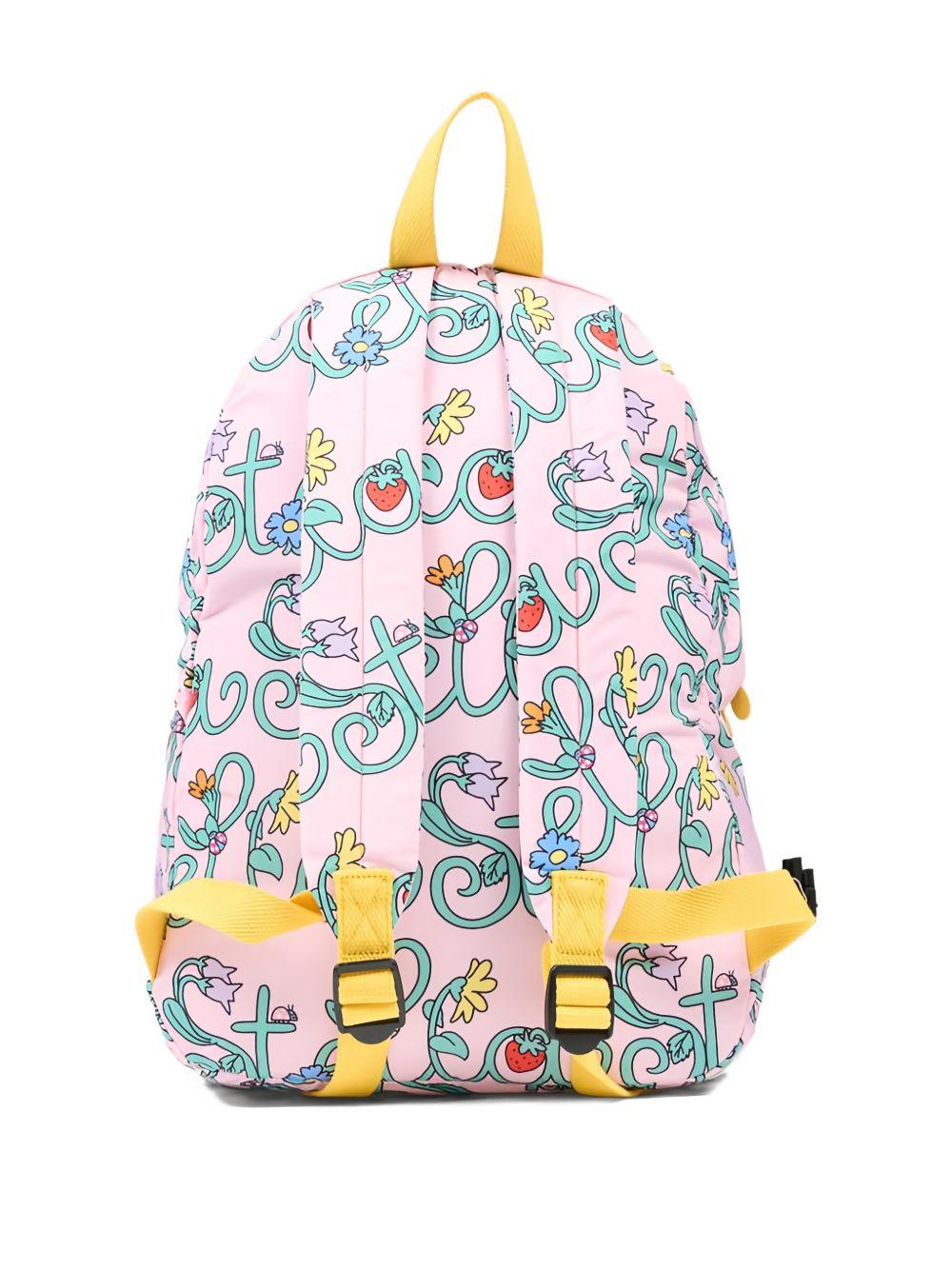 Zaino per bambina Stella McCartney Kids rosa con stampa grafica all-over TY0A08 Z3426 51RMC STELLA McCARTNEY KIDS 
