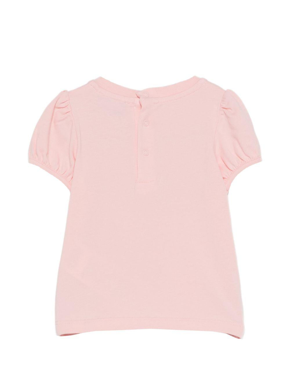 T-shirt per neonata Moschino Kids rosa con maniche a palloncino MDM03PLBA00 50209 MOSCHINO KIDS 