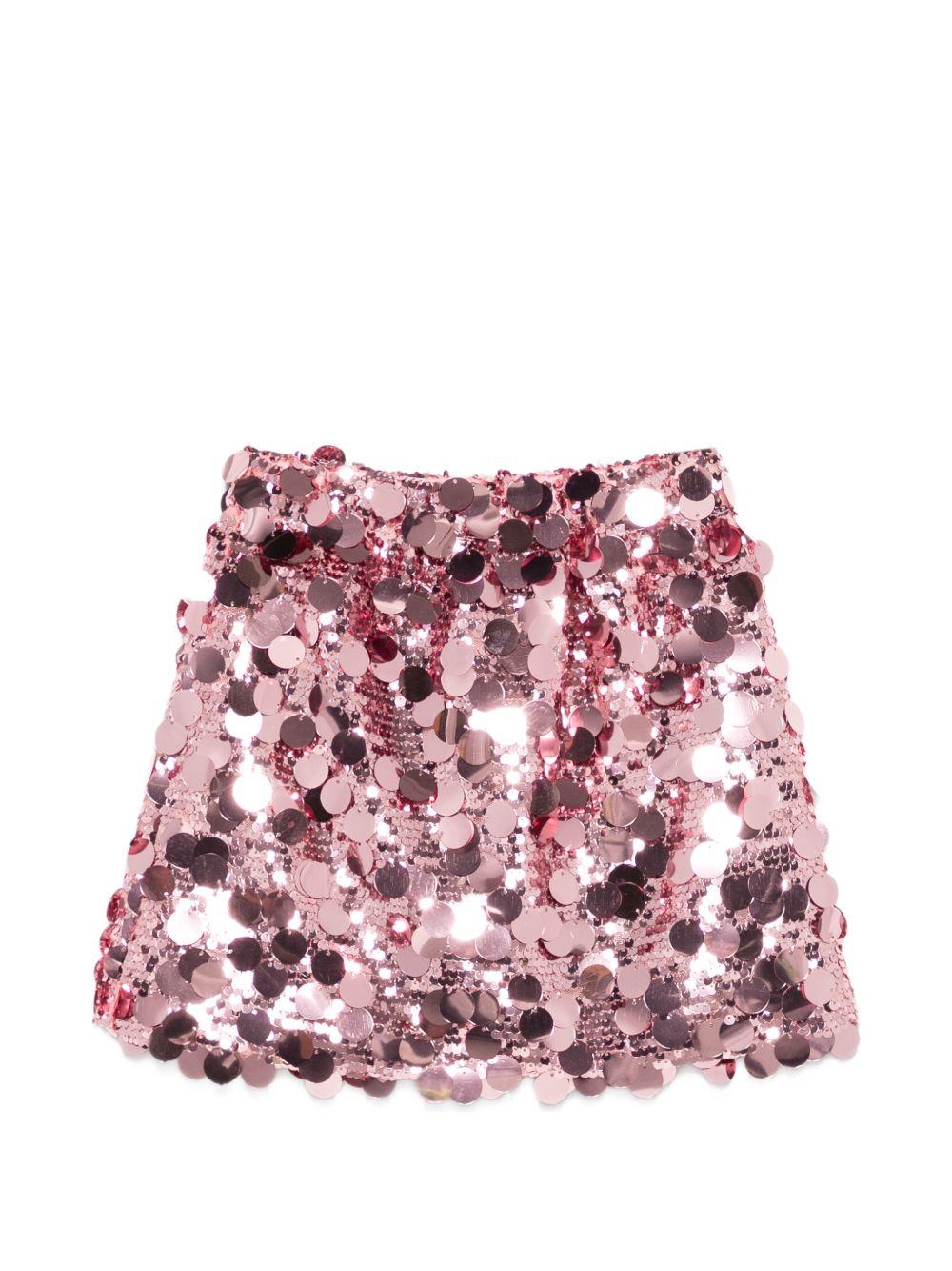 Gonna per bambina Douuod Kids rosa con decorazione con paillettes DY7A01 U0261 50R DOUUOD 