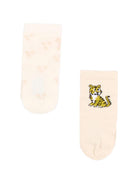 Calzini per neonata Kenzo Kids rosa con stampa tigre (2 pezzi) K61824 C21 KENZO KIDS 