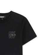 T-shirt per bambino DKNY Kids nera con logo D62546 09B DKNY 