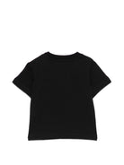 T-shirt per neonati Moschino Kids nera con dettagli in rilievo MVM047LAA24 60100 MOSCHINO KIDS 