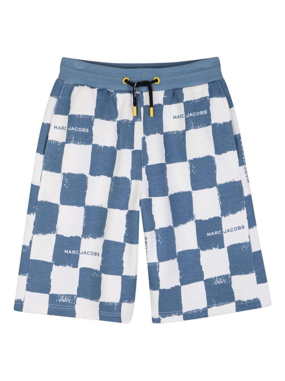 Shorts per bambino The Marc Jacobs Kids blu con motivo a quadri W60790 80B THE MARC JACOBS KIDS 