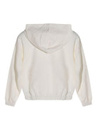 Felpa per bambina Moschino Kids bianco con stampa Teddy HDK036LDA16 83933 MOSCHINO KIDS 