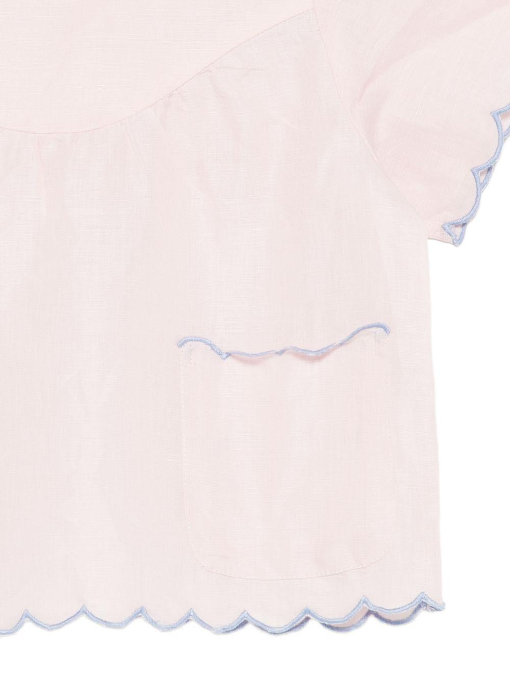 Top per bambina Stella McCartney Kids rosa con orlo a smerlo TY5B01 Z0138 51R STELLA McCARTNEY KIDS 