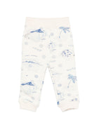 Pantaloni per neonato Bonpoint bianco con stampa grafica blu all-over S06YPAK00003 615 BONPOINT 