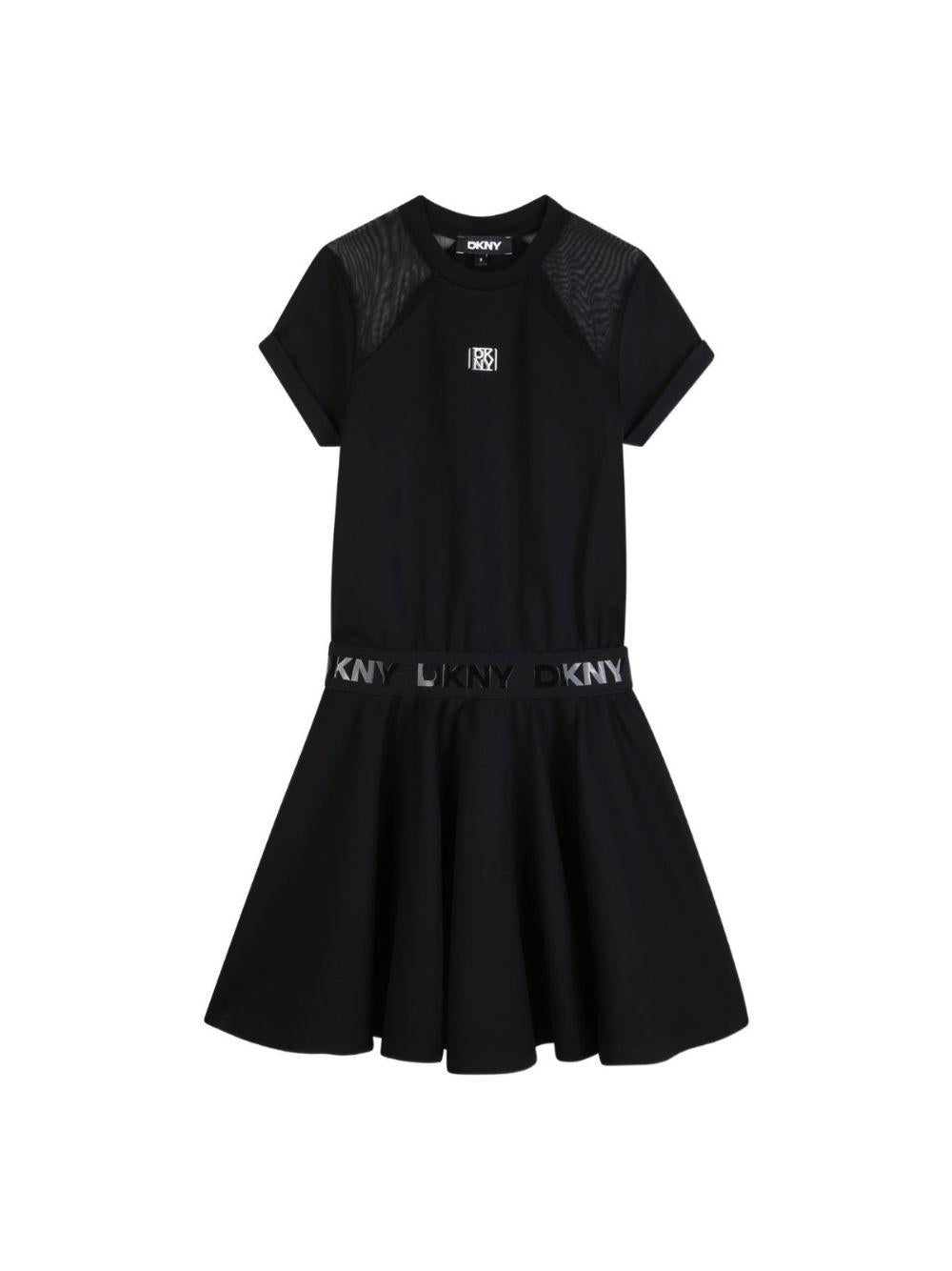 Abito per bambina  Dkny Kids nero a trapezio D62627 09B DKNY 