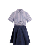 Abito per bambina Balmain Kids multicolor con logo sul davanti BY1C71 P0588 625BC BALMAIN KIDS 