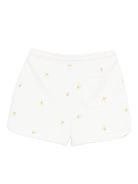 Shorts per bambina Bonpoint bianco con motivo ricamato S06GBEK00001 603 BONPOINT 