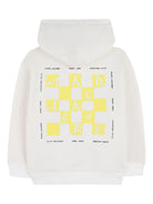 Felpa per bambino The Marc Jacobs Kids bianca con cappuccio a contrasto W60776 N05 THE MARC JACOBS KIDS 