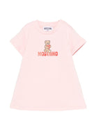 Abito per neonata Moschino Kids rosa con stampa orsetto MAV0C9LCA52 50209 MOSCHINO KIDS 