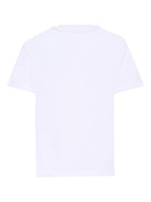 T-shirt per bambino Casablanca Kids bianca con stampa logo KSP26JTS03801 INNOCENCE TRIANGLE CASABLANCA KIDS 