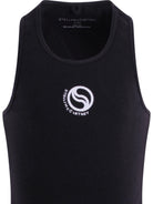 Abito per bambina Stella McCartney Kids nero con logo sul davanti TY1C62 Z2016 930 STELLA McCARTNEY KIDS 