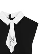 Abito per bambina Karl Lagerfeld Kids nero con gonna plissettata Z31151 M41 KARL LAGERFELD KIDS 