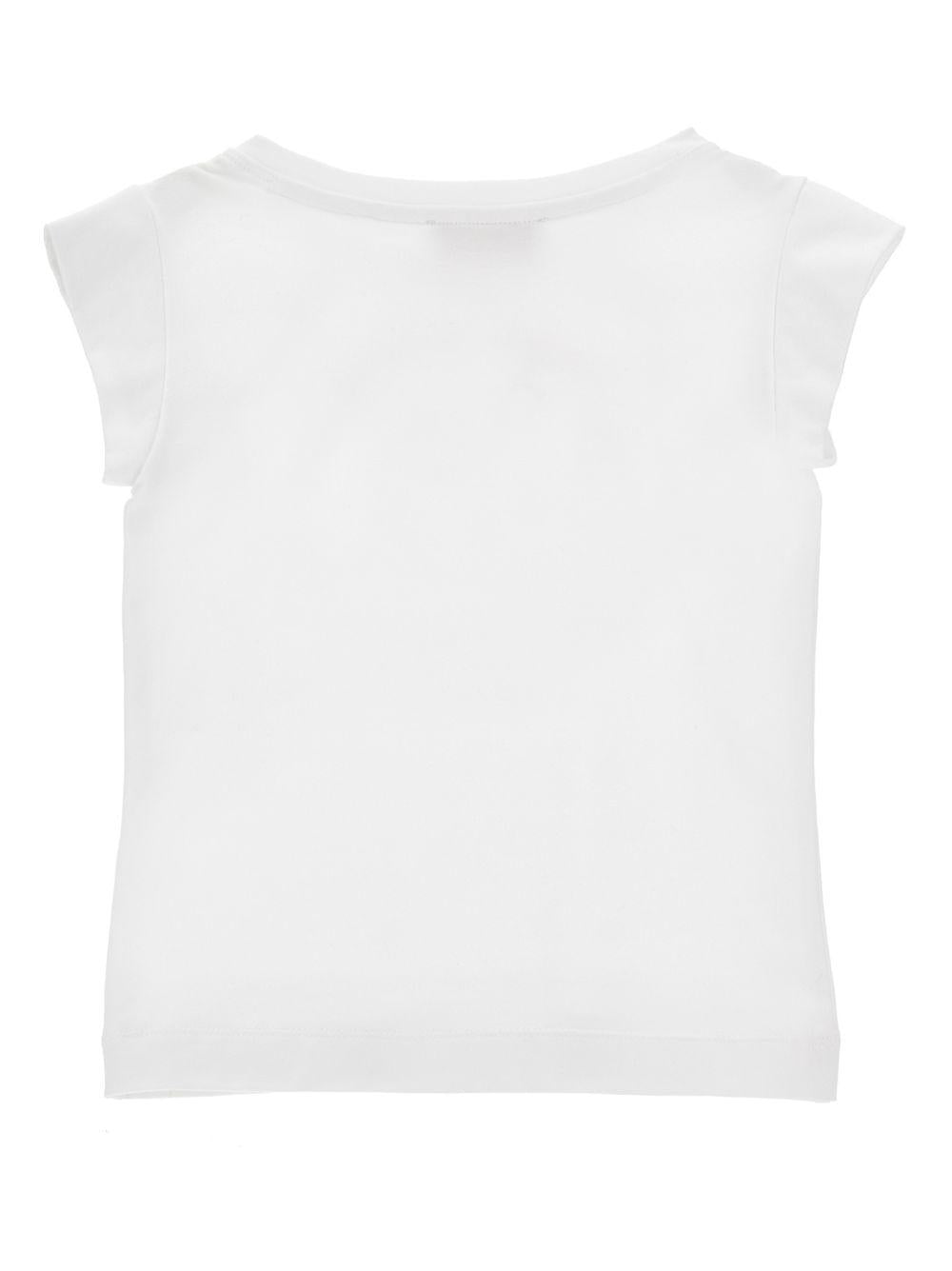 T-shirt per bambina Monnalisa x Hello Kitty bianca con stampa 19G617 7005 0099 MONNALISA 