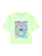 T-shirt per bambino Billieblush verde con stampa grafica U21697 552 BILLIEBLUSH 