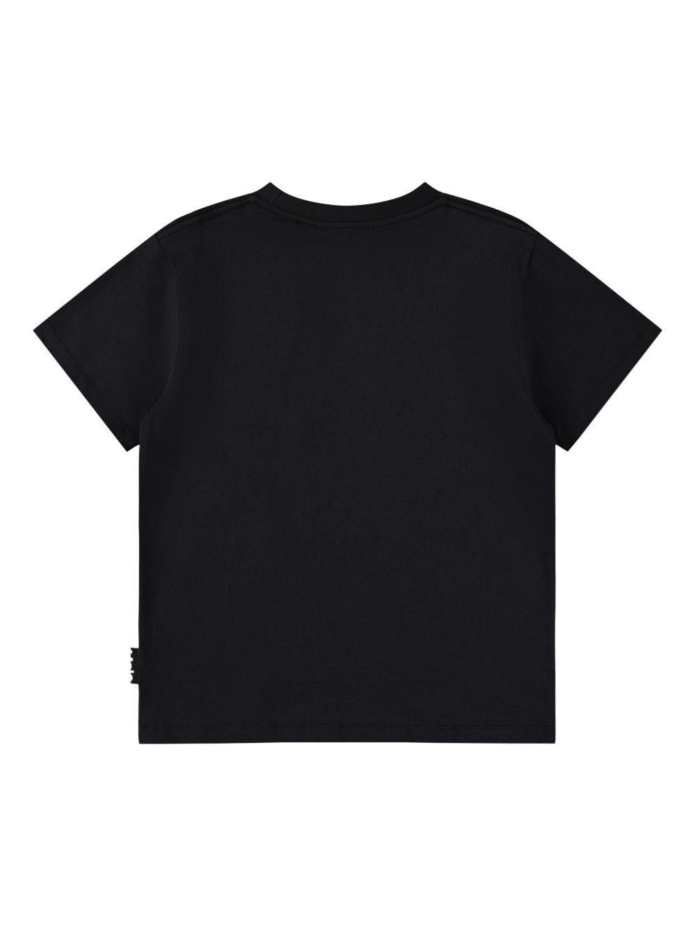 T-shirt per bambino Molo nera con stampa grafica stile Basket 1S26A206 9830 MOLO 