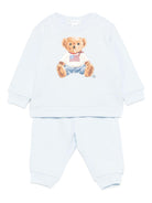 Set di maglia e pantaloni per neonata Polo Ralph Lauren Kids azzurri con stampa grafica Teddy 320P02078 001 Ralph Lauren kids 