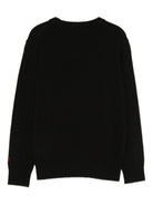 Maglione per bambino MC2 Saint Barth Kids nero con ricamo Grinch sul davanti DOU0001 02490I MC2 ST. BARTH KIDS 