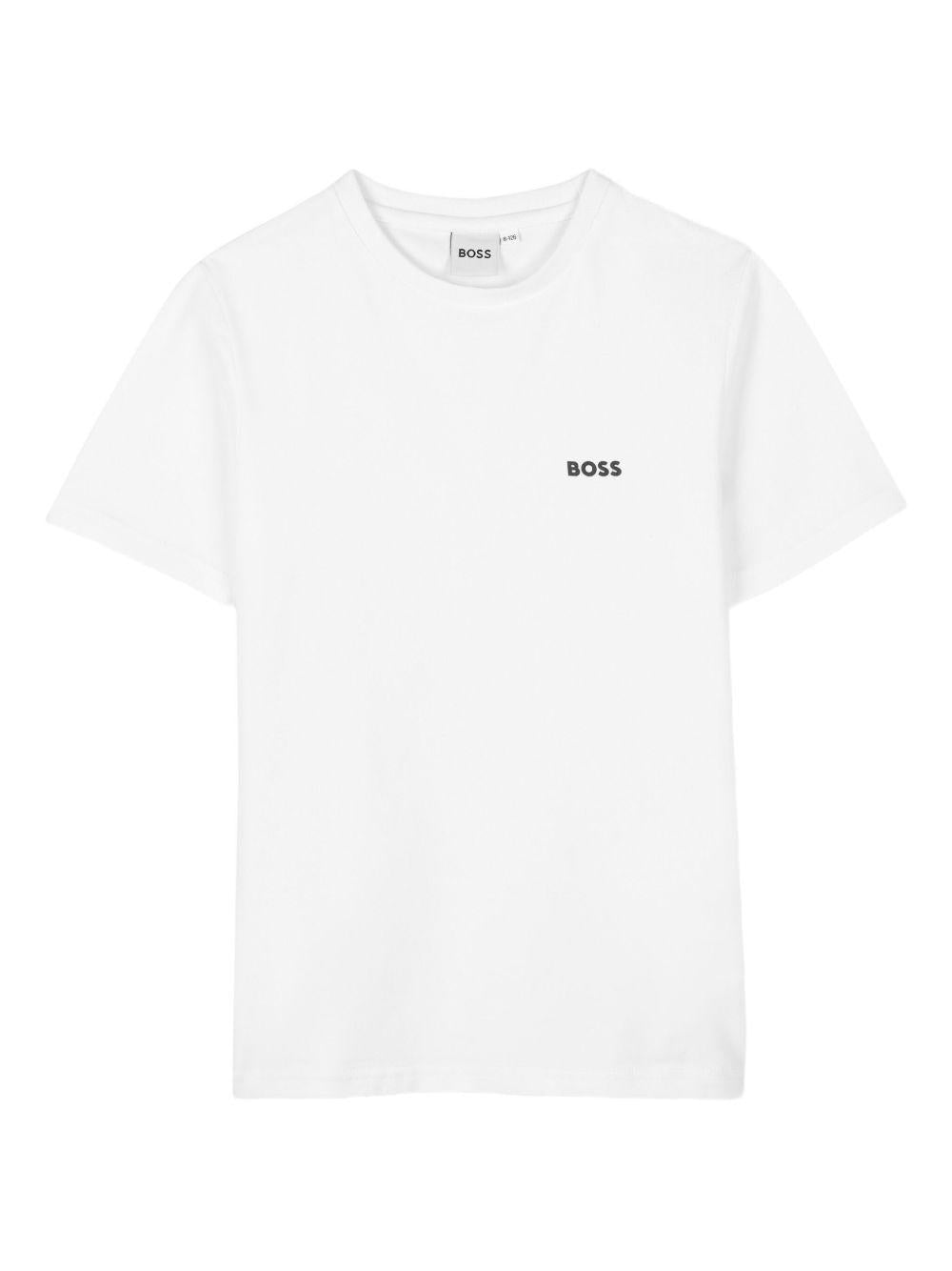 Set 2 T-shirt Boss Kids bianca/nera  con dettaglio logo J52680 M41 BOSS KIDS 