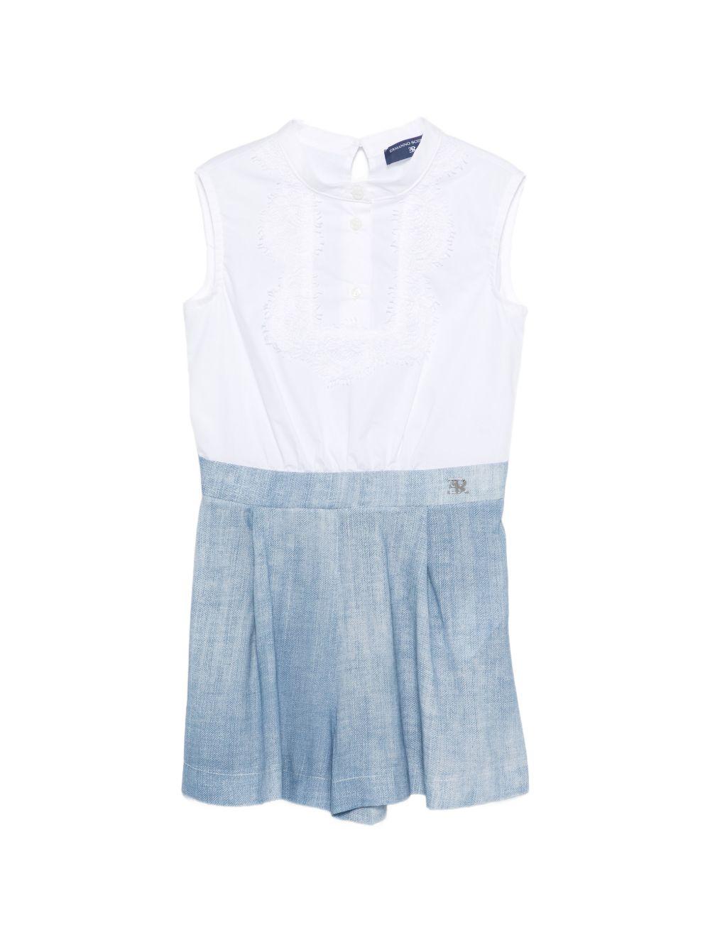 Abito per bambina Ermanno Scervino Junior multicolor con dettagli ricamati Z1G200 7116 0099 ERMANNO SCERVINO JUNIOR 