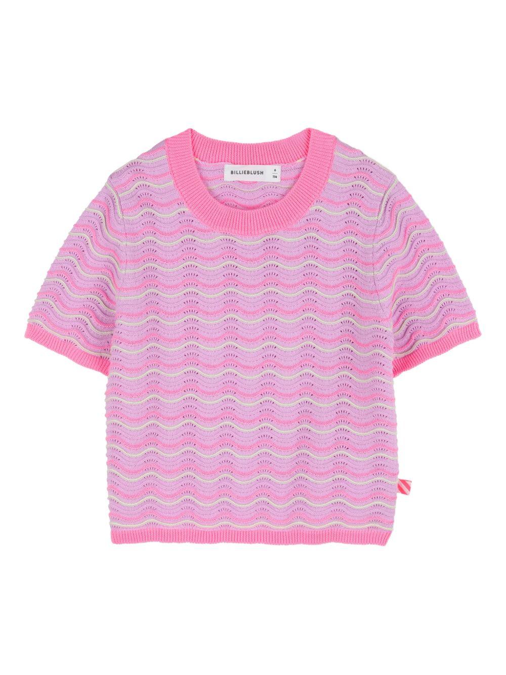 T-shirt per bambina Billieblush rosa a fantasia U21944 929 BILLIEBLUSH 