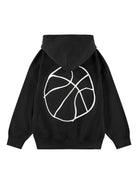 Felpa Marley per bambino Molo nera con stampa basketball 1S26J302 0099 MOLO 