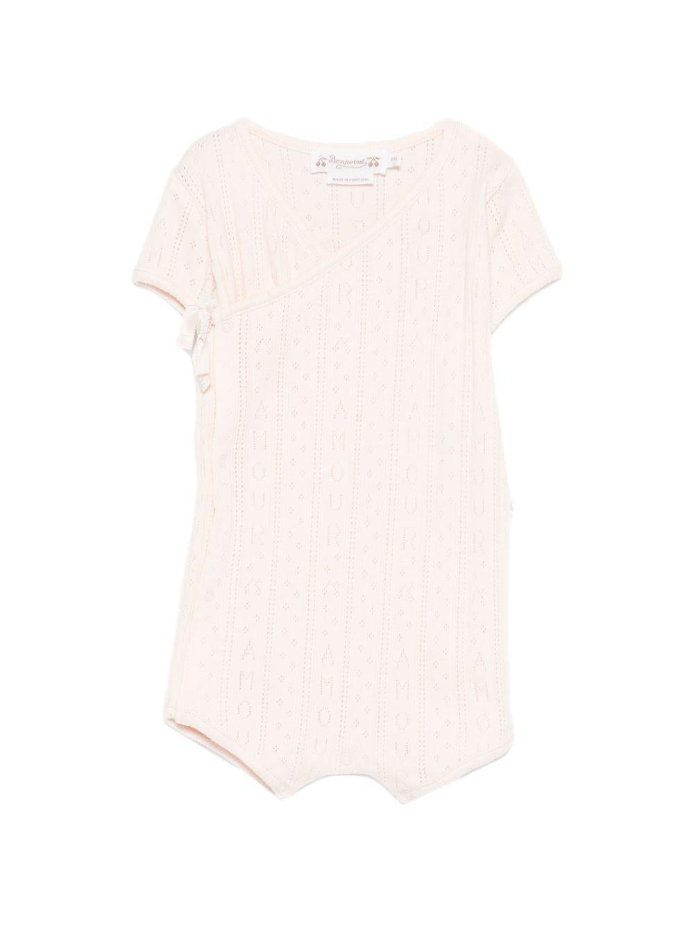 Tutina per neonata Bonpoint rosa con lavorazione a maglia S06NNIK00013 021A BONPOINT 