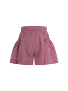 Shorts per bambina Monnalisa rosso con motivo a righe 11G408 7315 9944 MONNALISA 