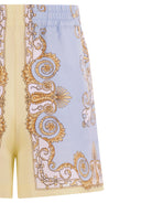 Shorts per neonato Versace Kids bianco con decorazioni oro 10195321A17228 5Y580 VERSACE KIDS 