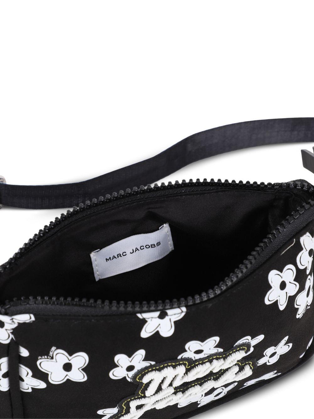 Borsa a tracolla per bambina The Marc Jacob Kids nera con stampa a fiori W60835 09B THE MARC JACOBS KIDS 