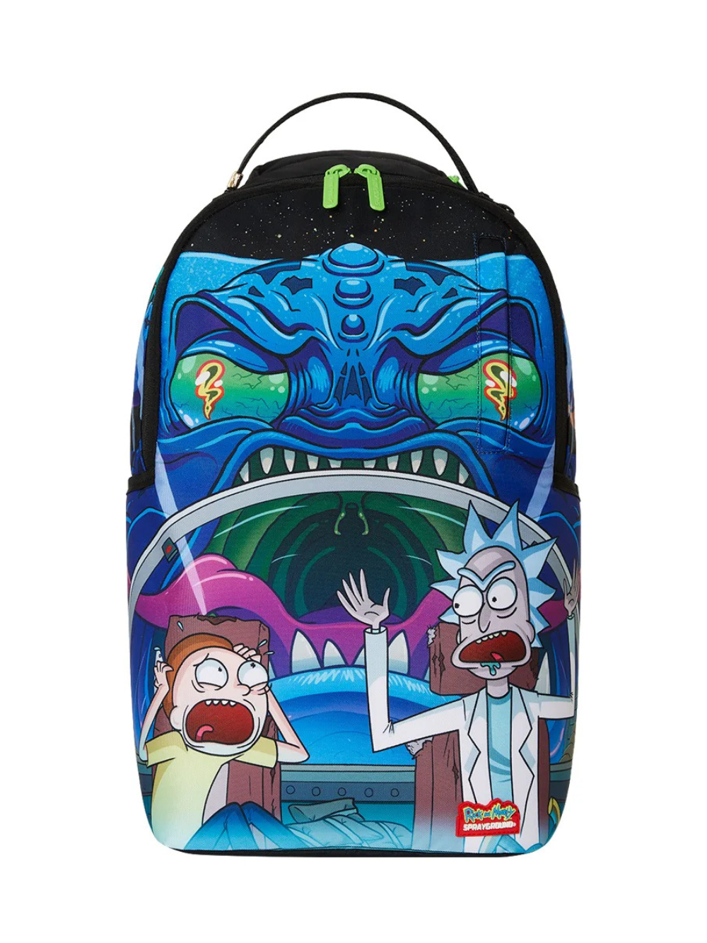 Zaino Rick e Morty per bambini Sprayground Kid multicolore con tasche laterali a bustina 910B7804 NSZ SPRAYGROUND 