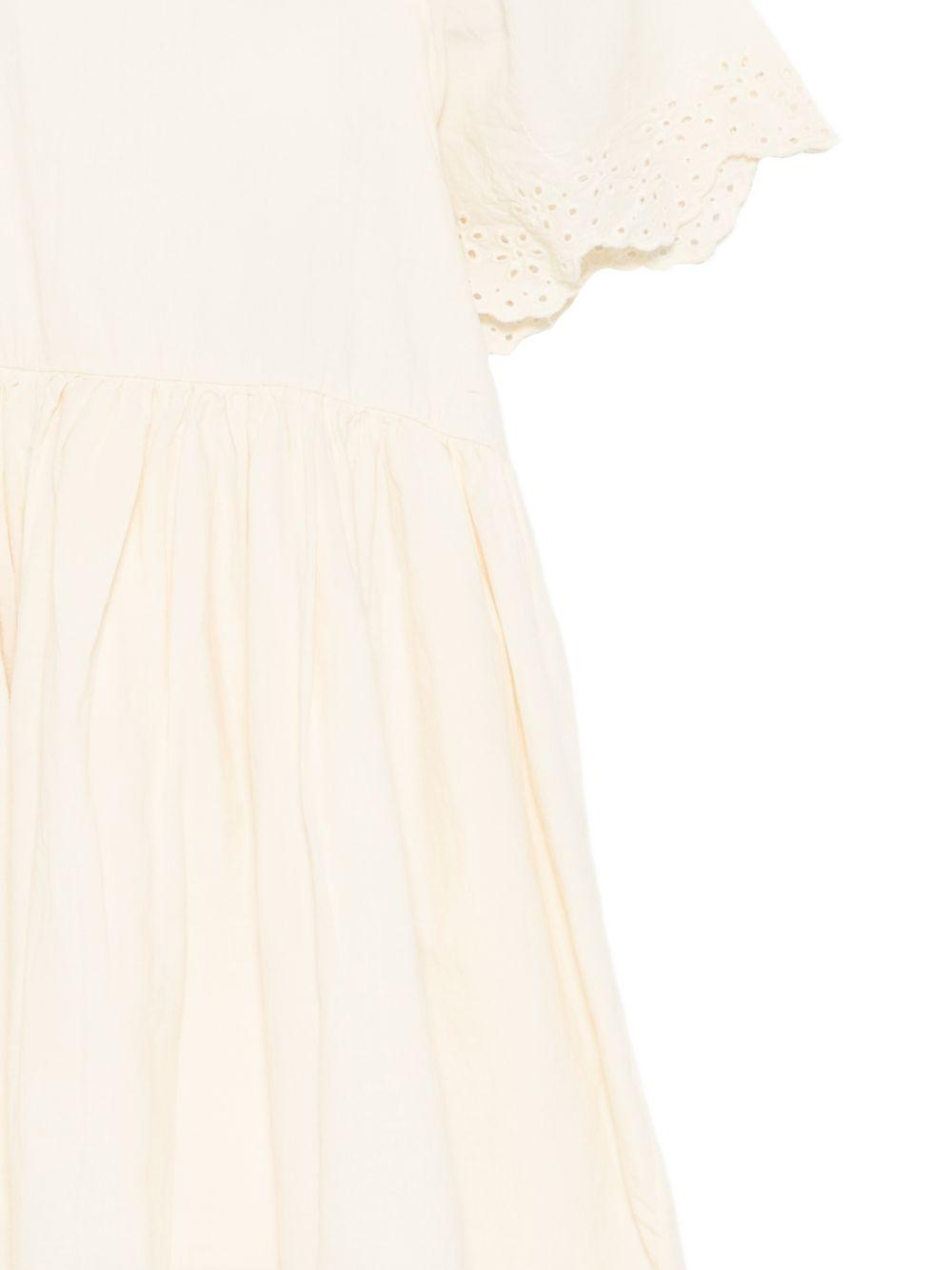 Abito per bambina Molo color crema con dettaglio arricciato 2S26E110 2444 MOLO 