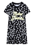Abito per bambina The Marc Jacobs Kids nero con stampa a fiori W60861 09B THE MARC JACOBS KIDS 