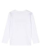 T-shirt per bambino Boss Kids bianca con stampa logo sul davanti J25P25 10P BOSS KIDS 