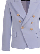 Blazer doppiopetto per bambino Balmain Kids azzurro con bottoni dorati BY2A64 J0371 652 BALMAIN KIDS 