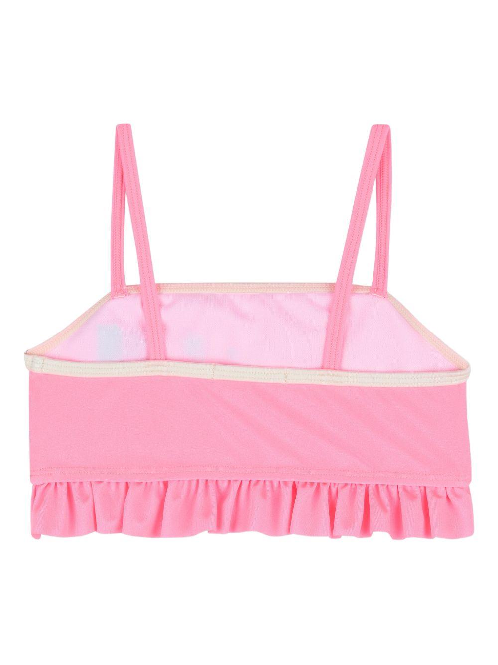 Bikini per bambina Billieblush rosa con stampa grafica U22157 499 BILLIEBLUSH 
