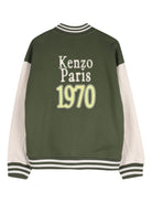 Giacca per bambino Kenzo Kids verde con design a inserti K61626 64B KENZO KIDS 